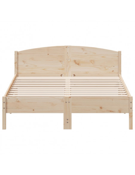 Giroletto con Testiera 150x200 cm in Legno Massello di Pino