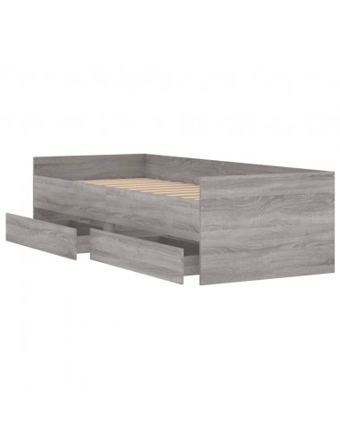 Giroletto con Cassetti Grigio Sonoma 90x190 cm