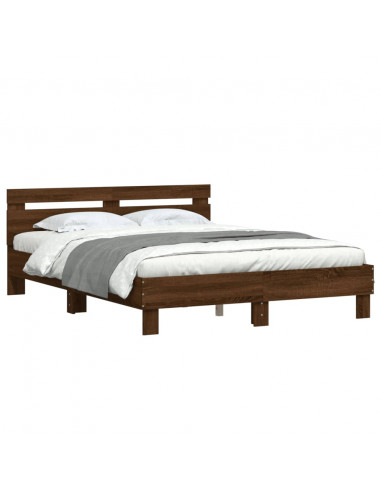 Giroletto Testiera Rovere Marrone 140x200 cm Legno Multistrato