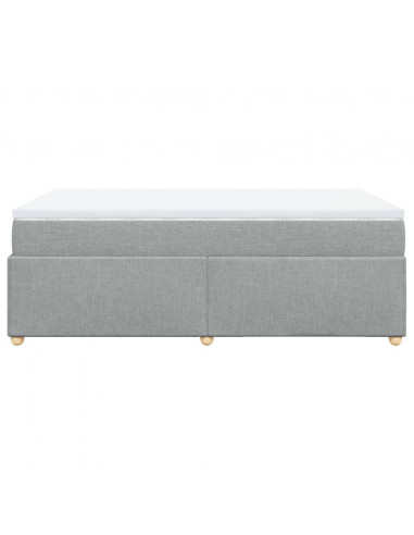 Giroletto a Molle con Materasso Grigio Chiaro 120x190cm Tessuto