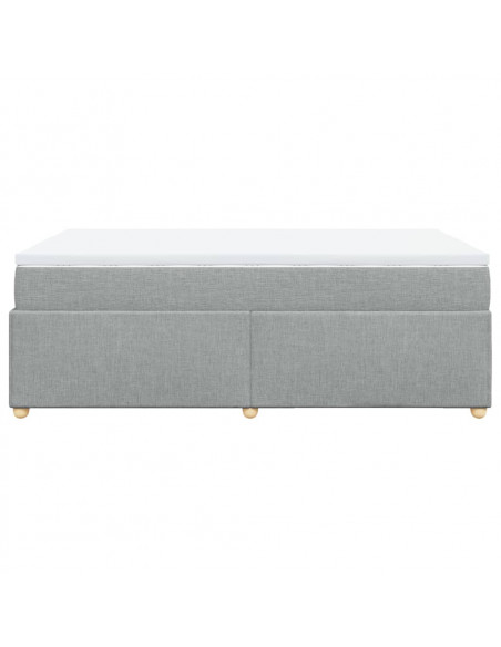 Giroletto a Molle con Materasso Grigio Chiaro 120x190cm Tessuto