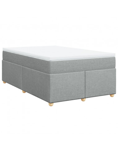 Giroletto a Molle con Materasso Grigio Chiaro 120x190cm Tessuto