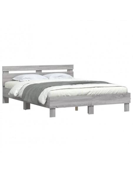 Giroletto Testiera Grigio Sonoma 150x200 cm Legno Multistrato
