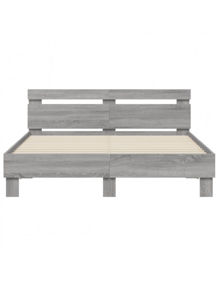 Giroletto Testiera Grigio Sonoma 150x200 cm Legno Multistrato