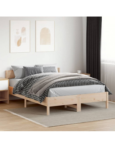 Giroletto con Testiera 160x200 cm in Legno Massello di Pino