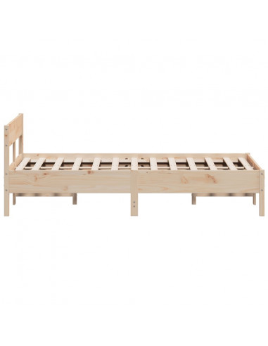 Giroletto con Testiera 120x190 cm in Legno Massello di Pino