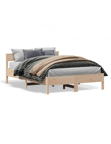 Giroletto con Testiera 140x190 cm in Legno Massello di Pino