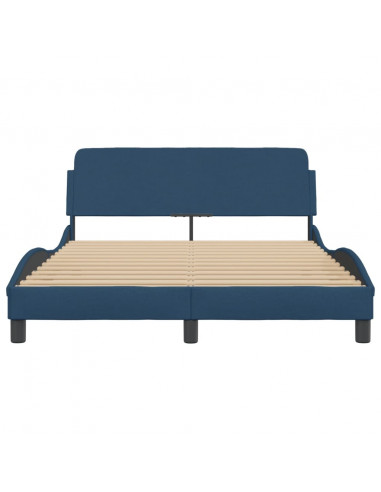 Giroletto con Testiera Blu 120x200 cm in Tessuto