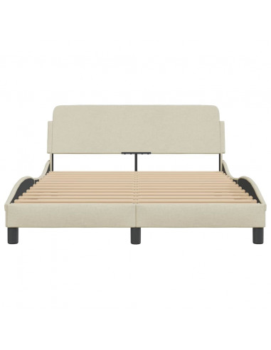 Giroletto con Testiera Crema 120x200 cm in Tessuto