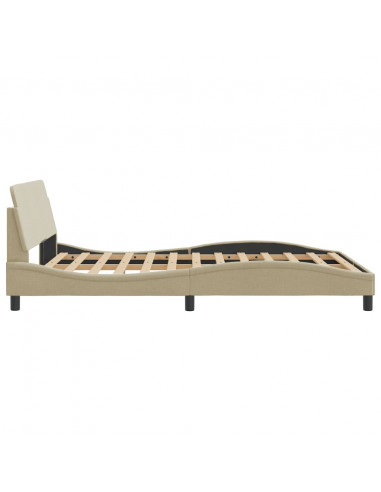 Giroletto con Testiera Crema 120x200 cm in Tessuto