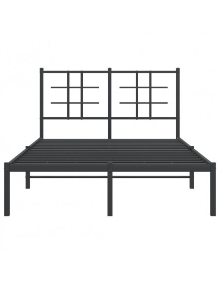Giroletto con Testiera in Metallo Nero 120x190 cm