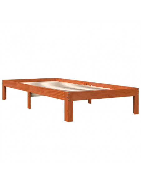 Giroletto Marrone Cera 90x190 cm in Legno Massello di Pino