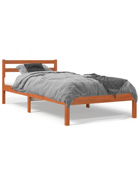 Giroletto Marrone Cera 90x200 cm in Legno Massello di Pino