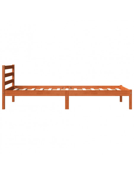 Giroletto Marrone Cera 90x200 cm in Legno Massello di Pino