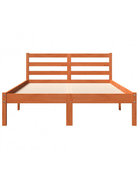 Letto senza Materasso Marrone Cera 120x200 cm in Legno di Pino