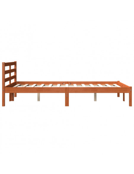 Letto senza Materasso Marrone Cera 120x200 cm in Legno di Pino