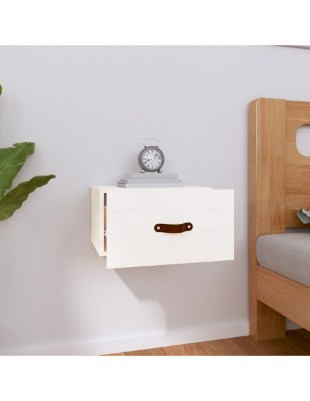 Comodino a Muro Bianco 40x29,5x22 cm