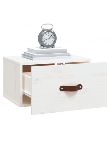 Comodino a Muro Bianco 40x29,5x22 cm