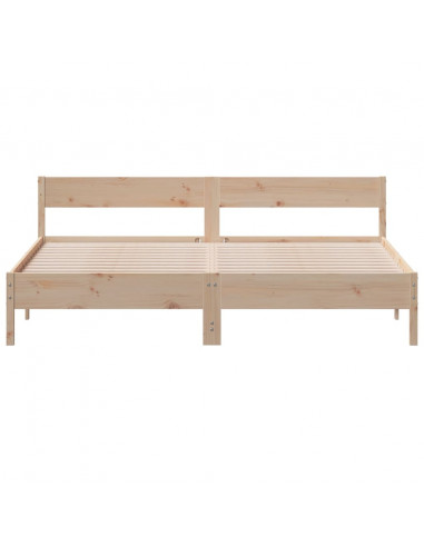 Giroletto con Testiera 200x200 cm in Legno Massello di Pino