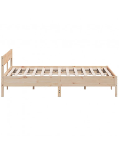 Giroletto con Testiera 200x200 cm in Legno Massello di Pino