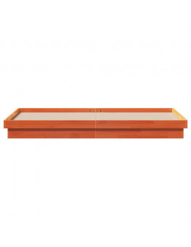 Giroletto LED Marrone Cera 200x200 cm in Legno Massello di Pino