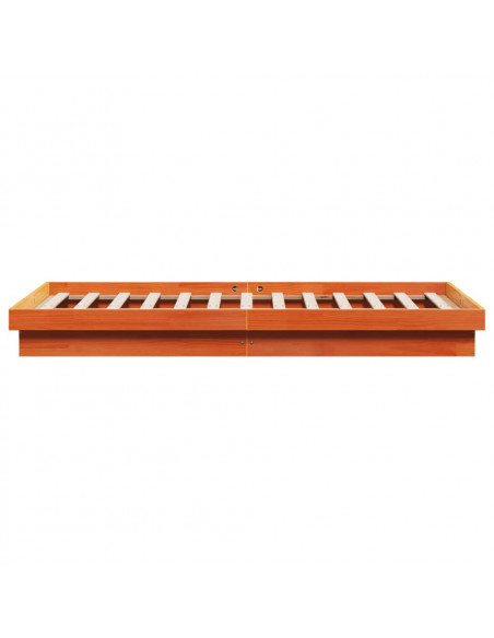 Giroletto LED Marrone Cera 200x200 cm in Legno Massello di Pino