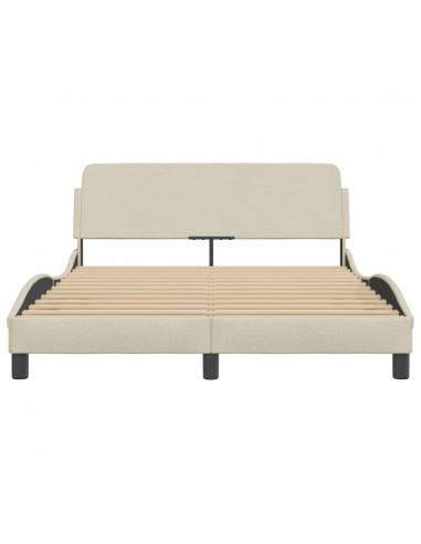 Giroletto con Testiera Crema 140x200 cm in Tessuto