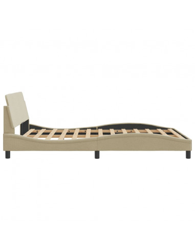 Giroletto con Testiera Crema 140x200 cm in Tessuto