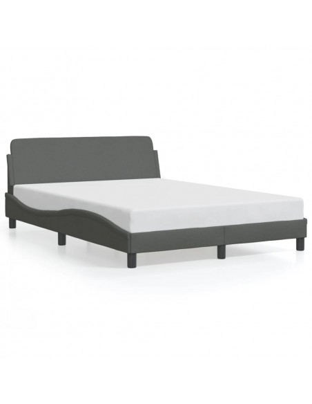 Giroletto con Testiera Grigio Scuro 140x200 cm in Tessuto