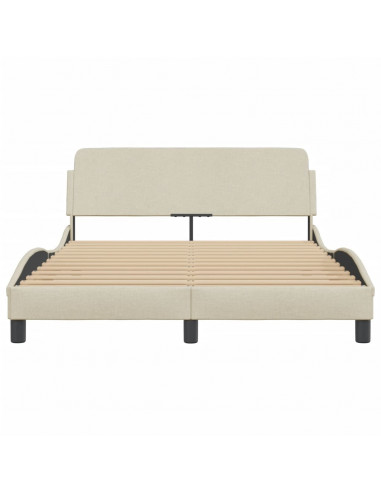 Giroletto con Testiera Crema 140x190 cm in Tessuto