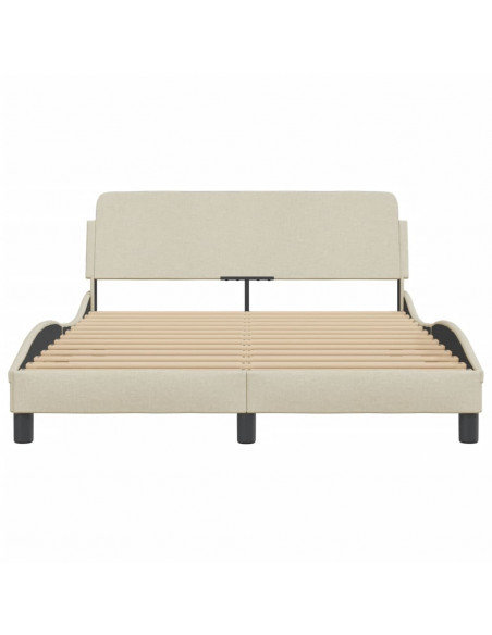 Giroletto con Testiera Crema 140x190 cm in Tessuto