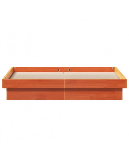 Giroletto LED Marrone Cera 135x190 cm in Legno Massello di Pino
