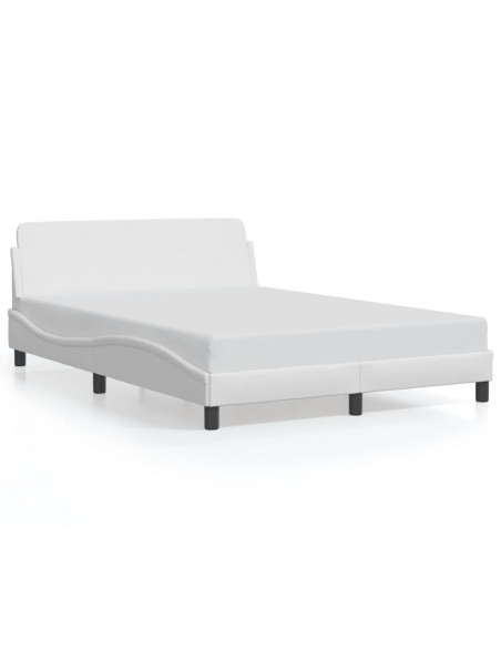 Giroletto con Testiera Bianco 140x190 cm in Similpelle