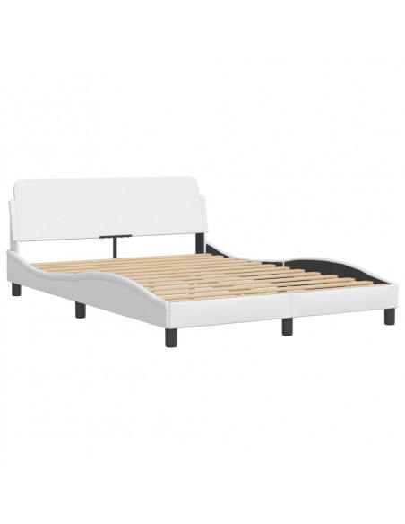 Giroletto con Testiera Bianco 140x190 cm in Similpelle