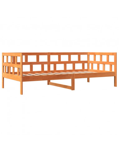 Dormeuse Marrone Cera 80x200 cm in Legno Massello di Pino