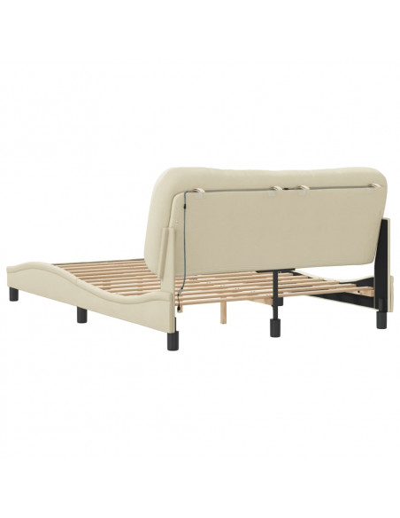 Giroletto con Luci LED Crema 140x200 cm in Tessuto