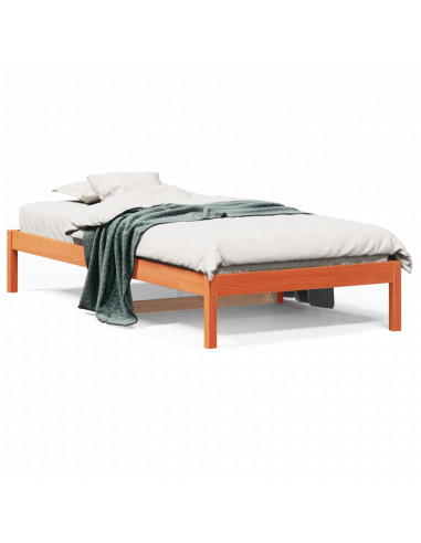 Dormeuse Marrone Cera 80x200 cm in Legno Massello di Pino