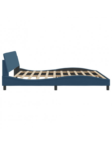 Giroletto con Testiera Blu 200x200 cm in Tessuto