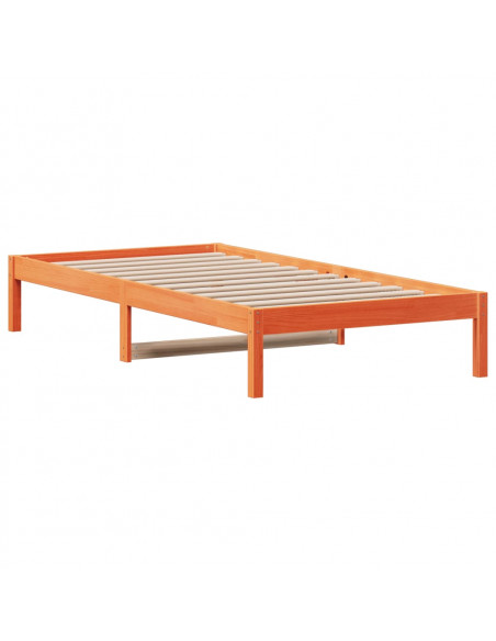 Dormeuse Marrone Cera 90x200 cm in Legno Massello di Pino
