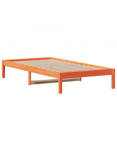Dormeuse Marrone Cera 90x190 cm in Legno Massello di Pino