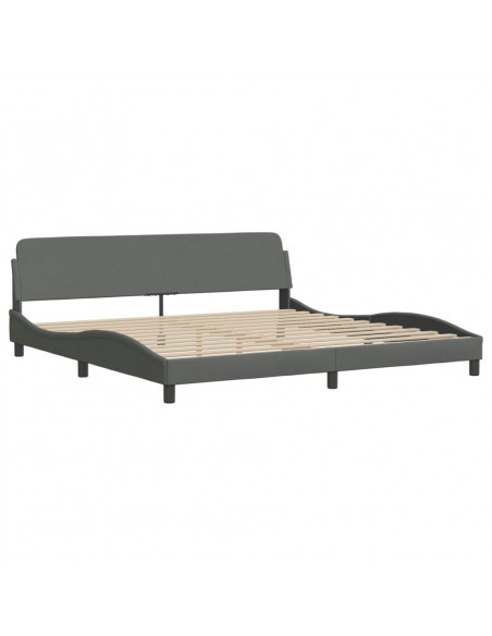 Giroletto con Luci LED Grigio Scuro 200x200 cm in Tessuto