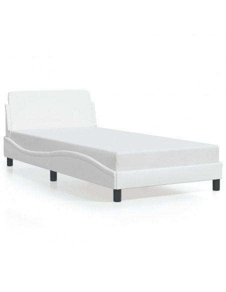 Giroletto con Testiera Bianco 100x200 cm in Similpelle
