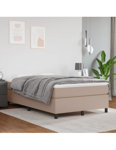 Giroletto a Molle con Materasso Cappuccino 120x190cm Similpelle