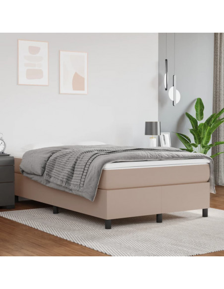 Giroletto a Molle con Materasso Cappuccino 120x190cm Similpelle