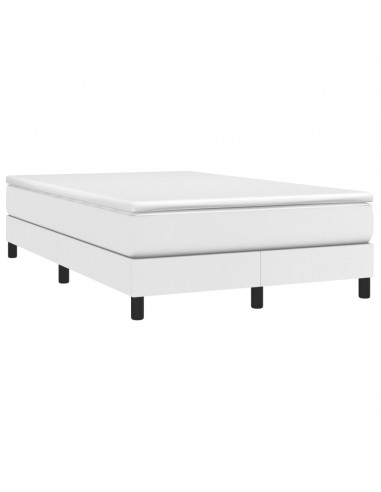 Giroletto a Molle con Materasso Bianco 120x190 cm in Similpelle