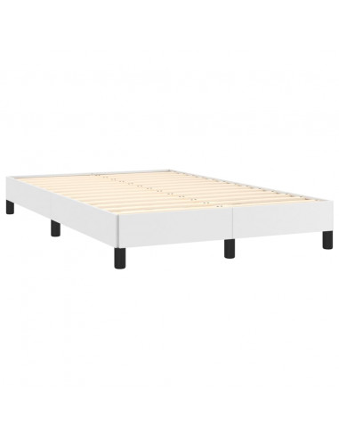 Giroletto a Molle con Materasso Bianco 120x190 cm in Similpelle