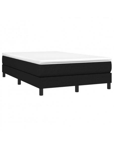 Giroletto a Molle con Materasso Nero 120x190 cm in Tessuto