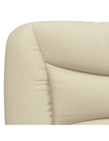 Giroletto con Testiera Crema 140x190 cm in Tessuto