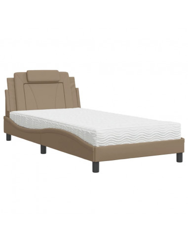 Letto con Materasso Cappuccino 100x200cm Similpelle