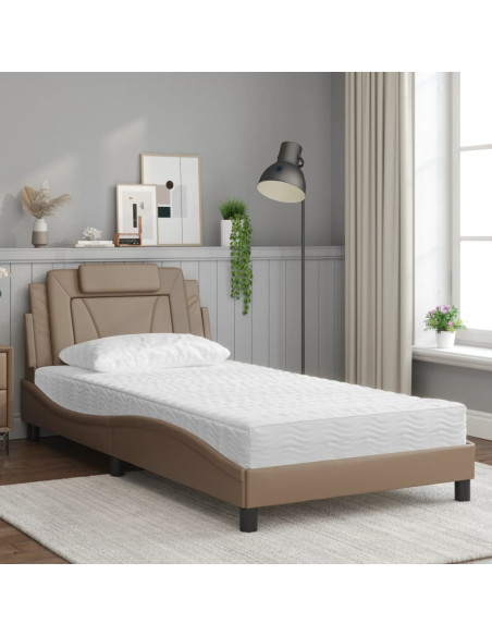 Letto con Materasso Cappuccino 100x200cm Similpelle